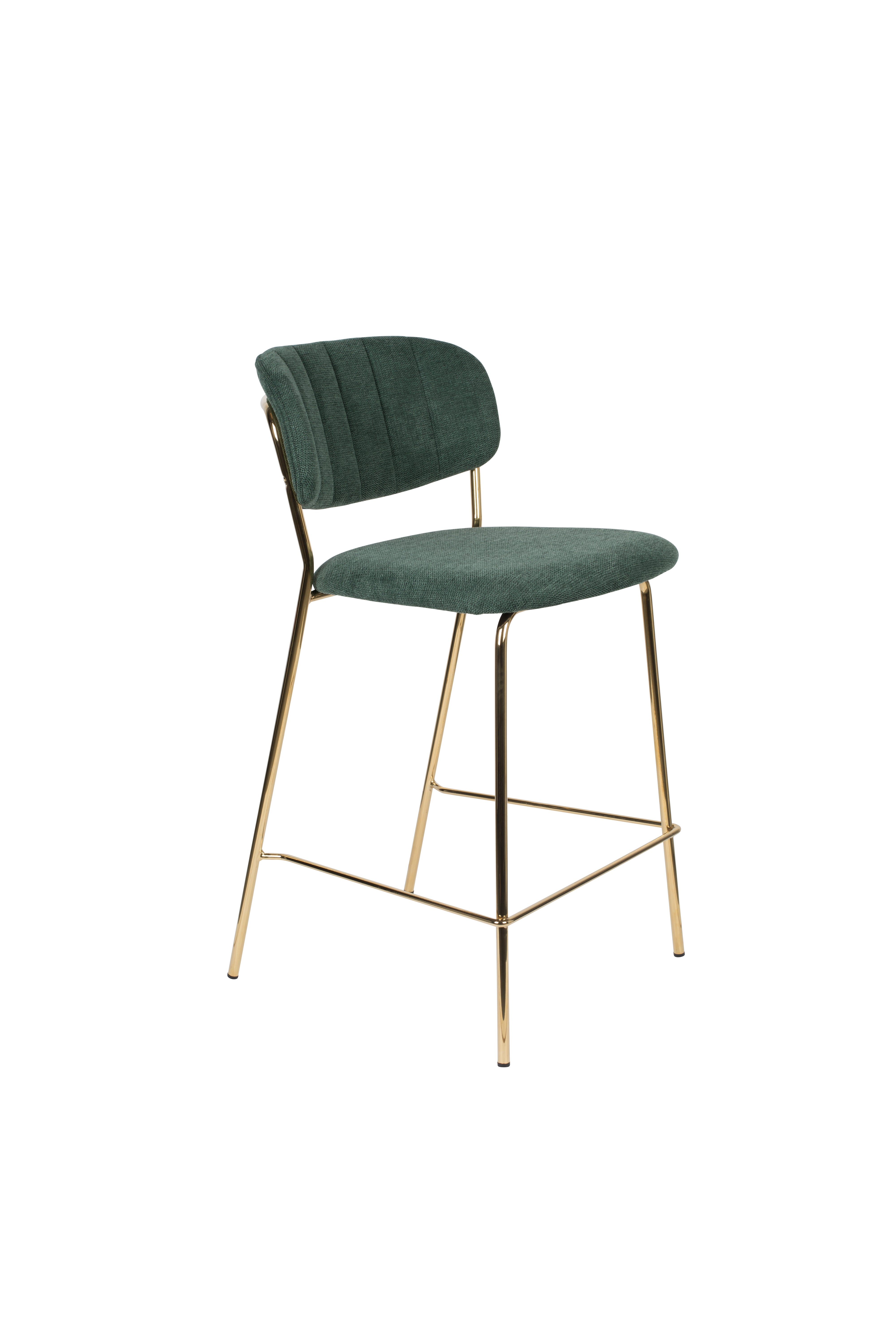 Counter Stool Jolien Gold/Dark Green